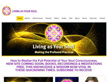 Tablet Screenshot of livingasyoursoul.com